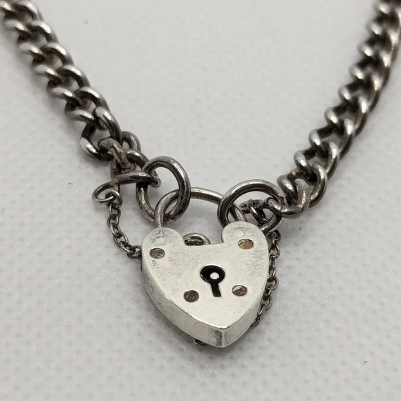 925  Victorian style lock bracelet - Picture 2 of 5